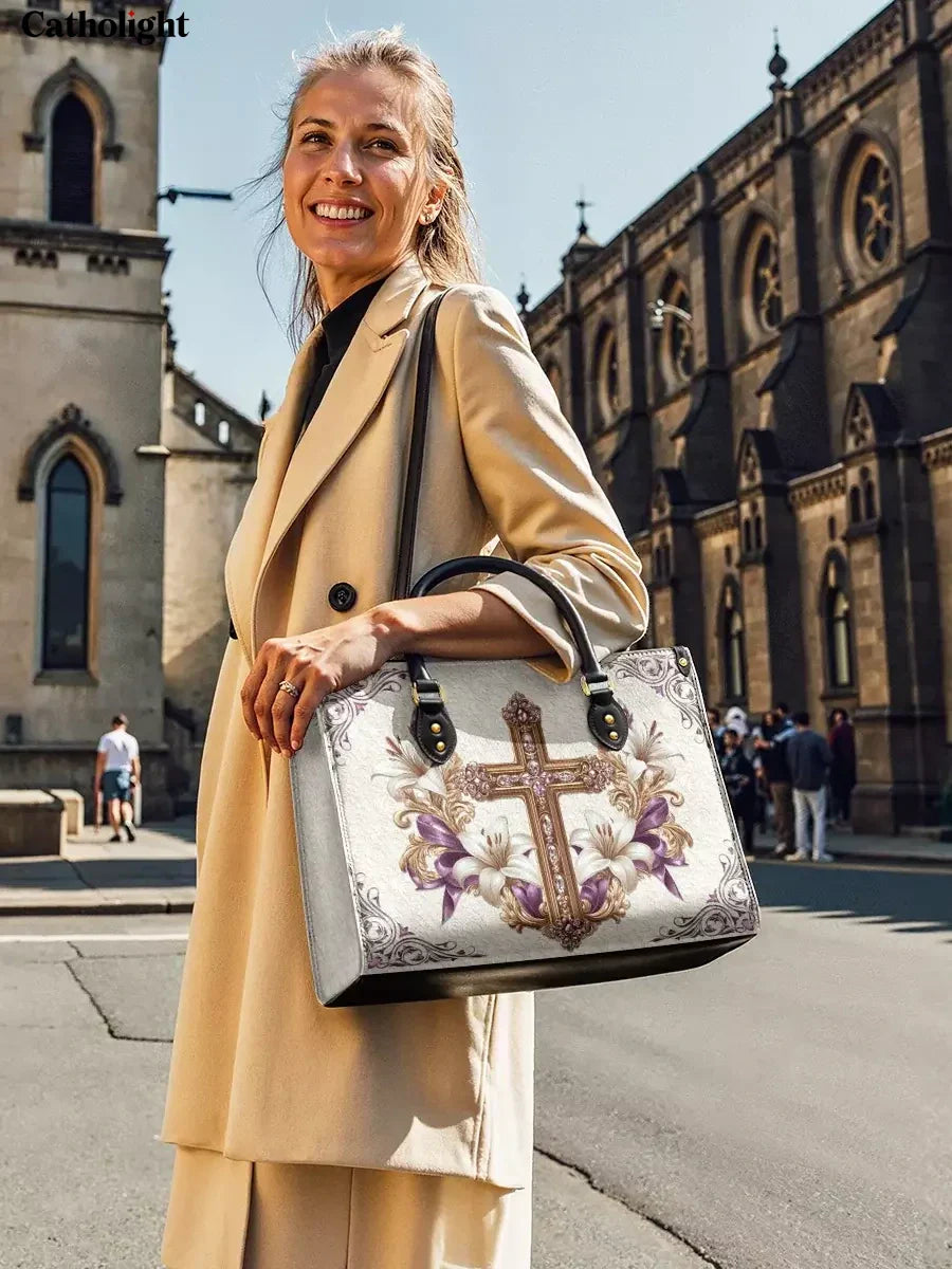 Divina  Faith & Florals Leather Bag