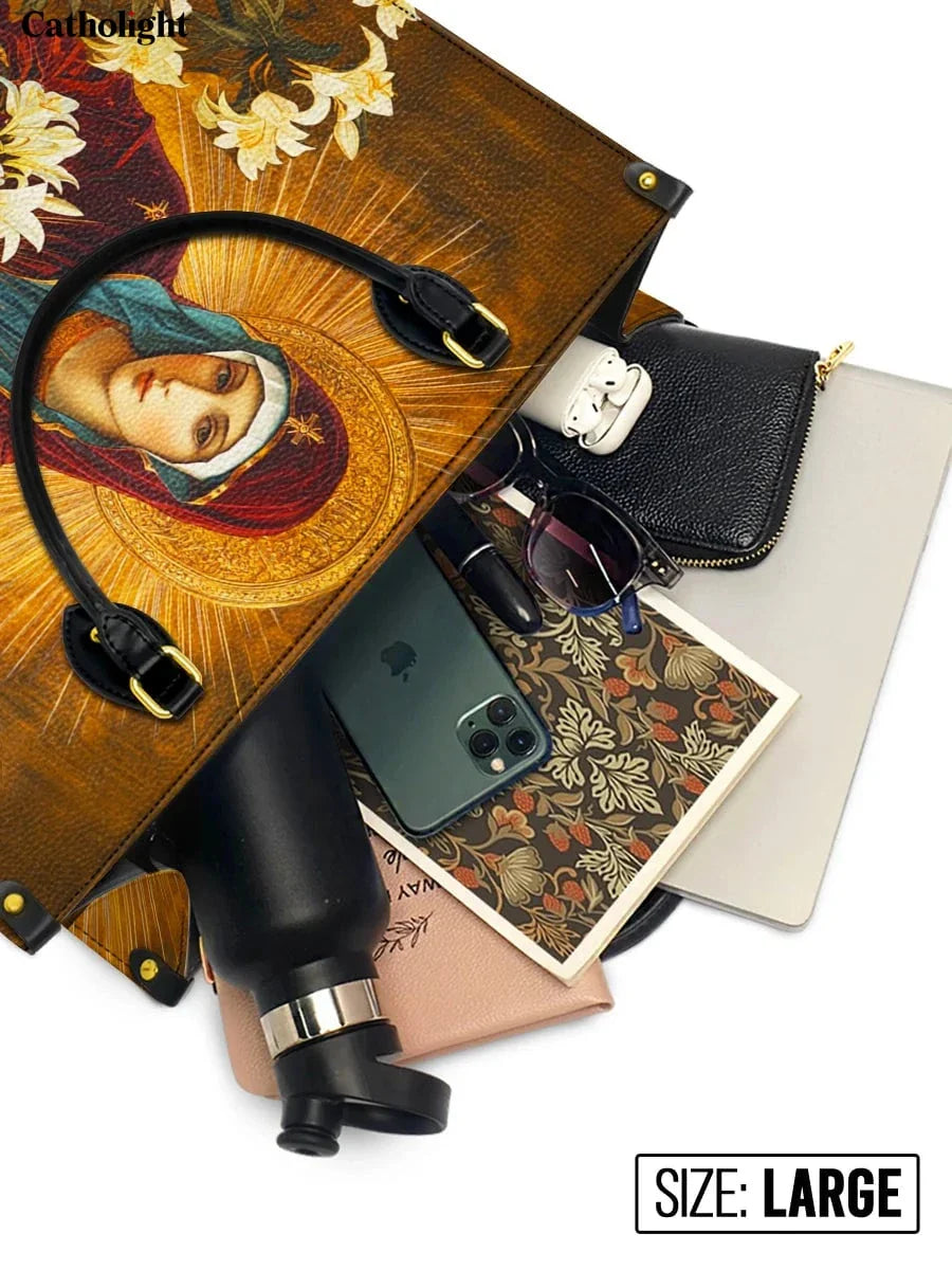 Divina  The Lily Of Purity Leather Bag