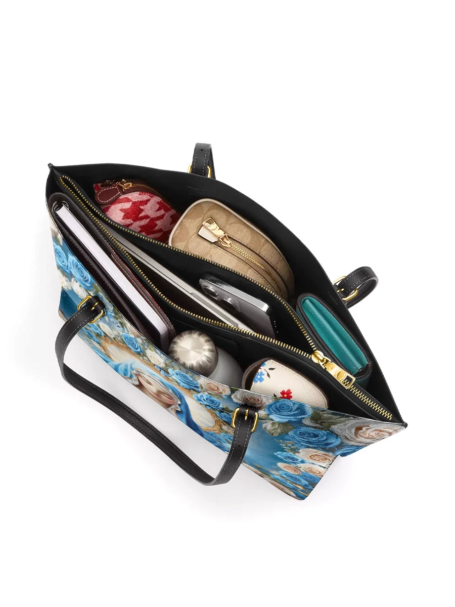 Divina Heavenly Grace  Leather Tote Bag