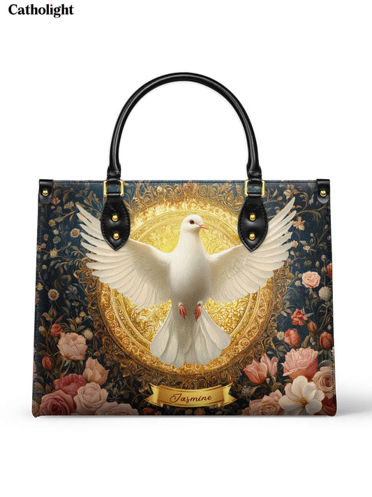 Divina Dove of Eternal Light Personalized Leather Bag