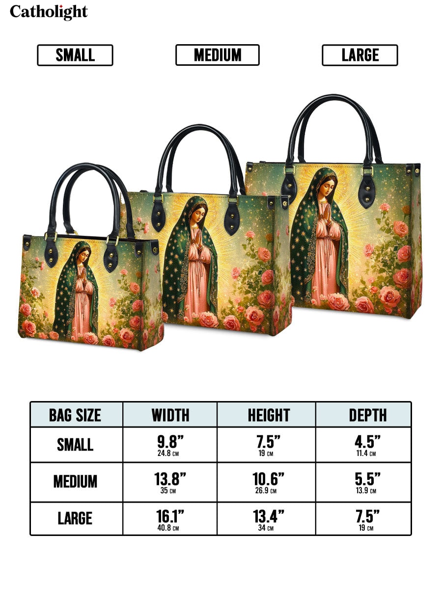 Divina  Roses of Guadalupe Leather Bag