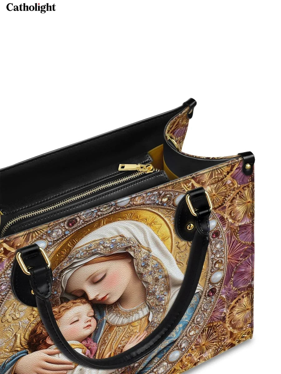 Divina  Divine Madonna And Child Leather Bag