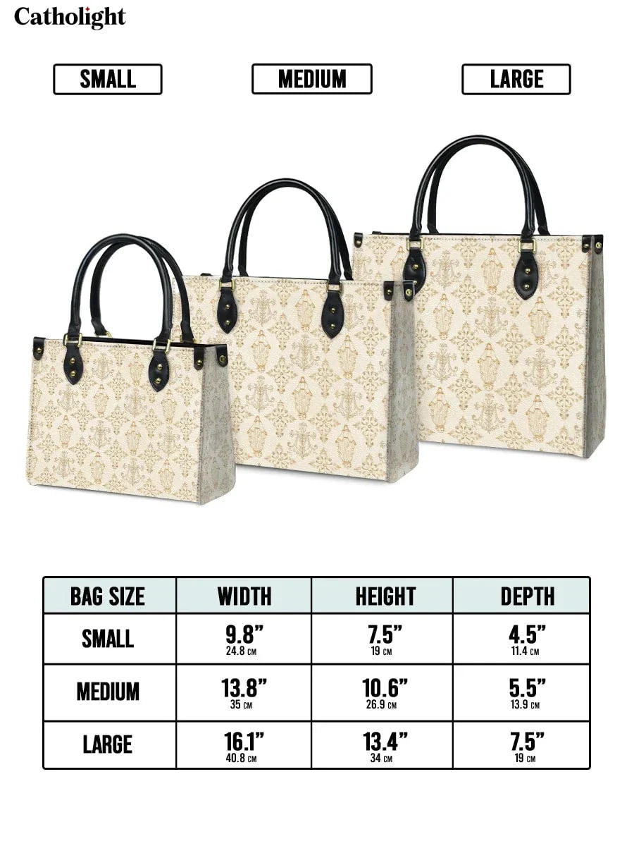 Divina  The Ave Maria Pattern Leather Bag
