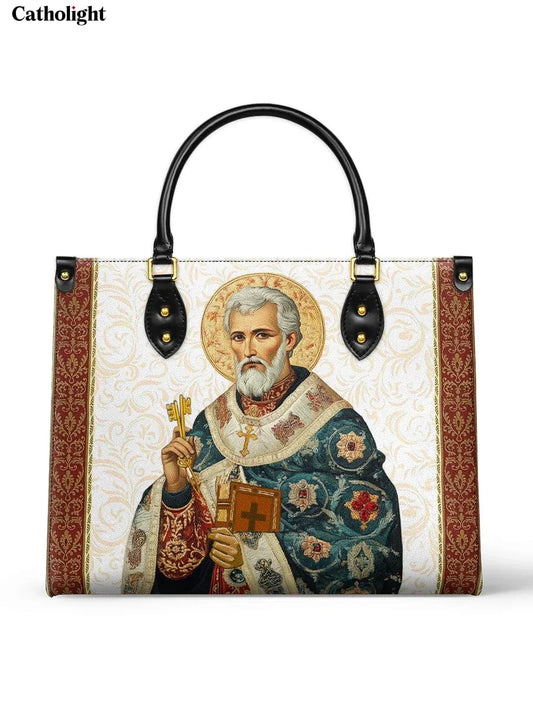 Divina  Saint Peter Reverence Leather Bag