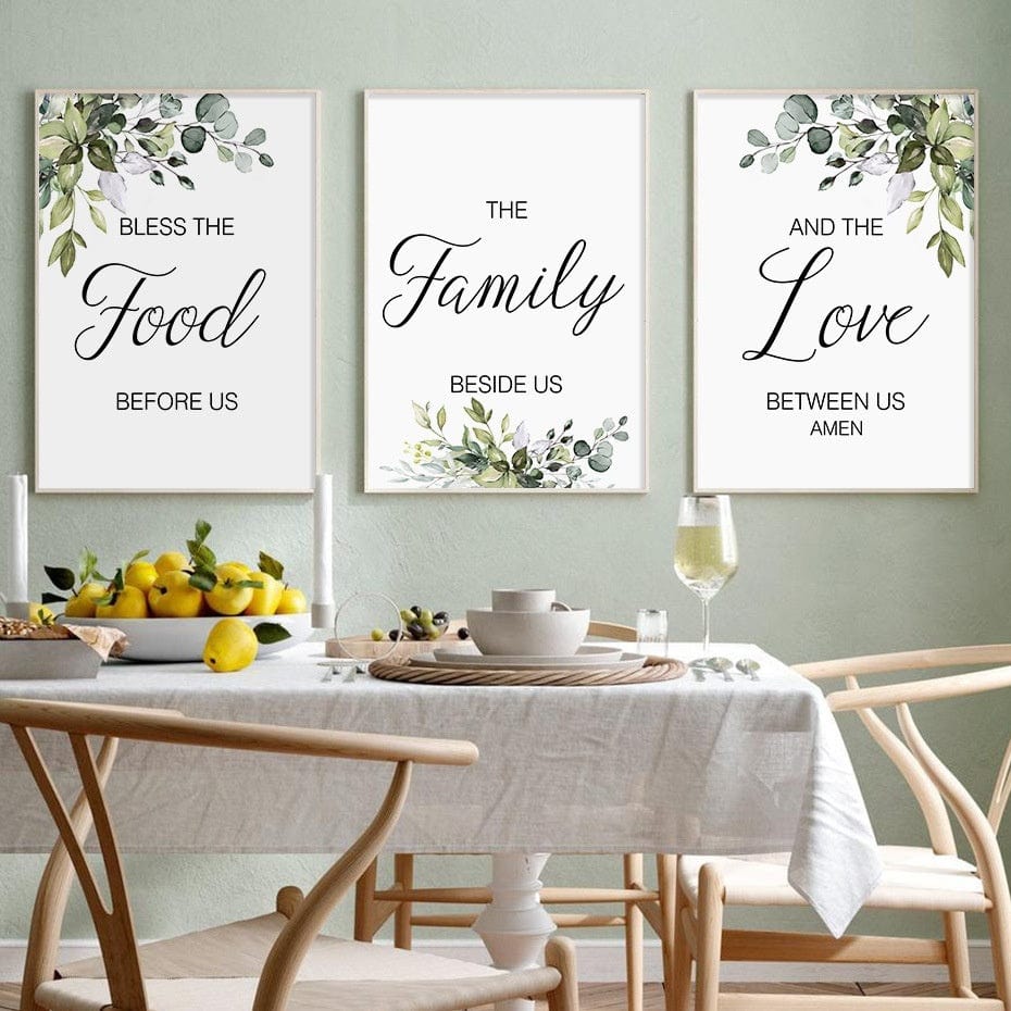 Handmade (Food Family Love) Canvas by Divina