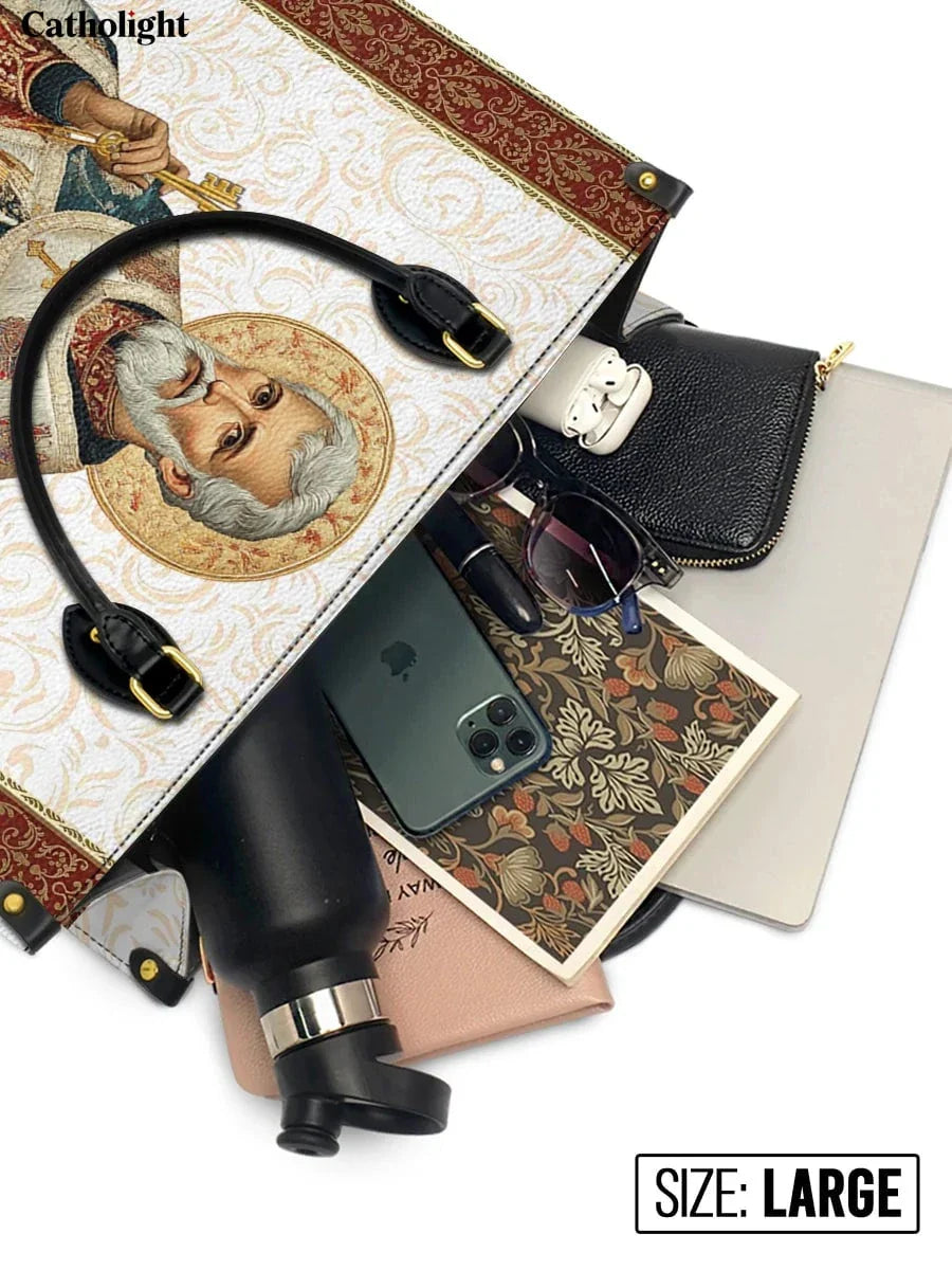 Divina  Saint Peter Reverence Leather Bag