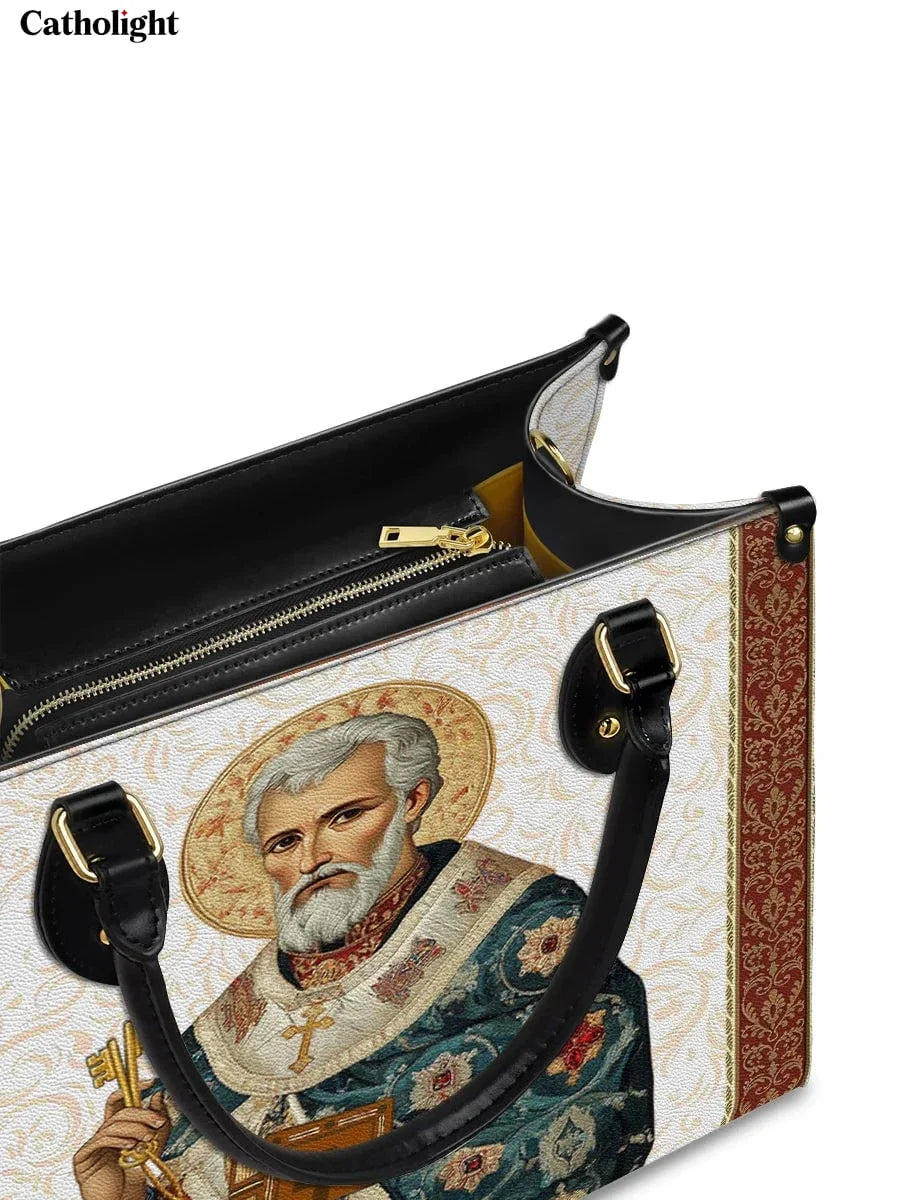 Divina  Saint Peter Reverence Leather Bag