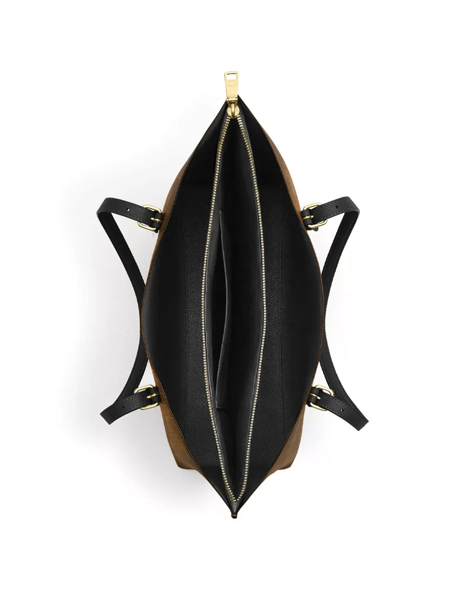 Divina The Lily Of Purity Leather Tote Bag
