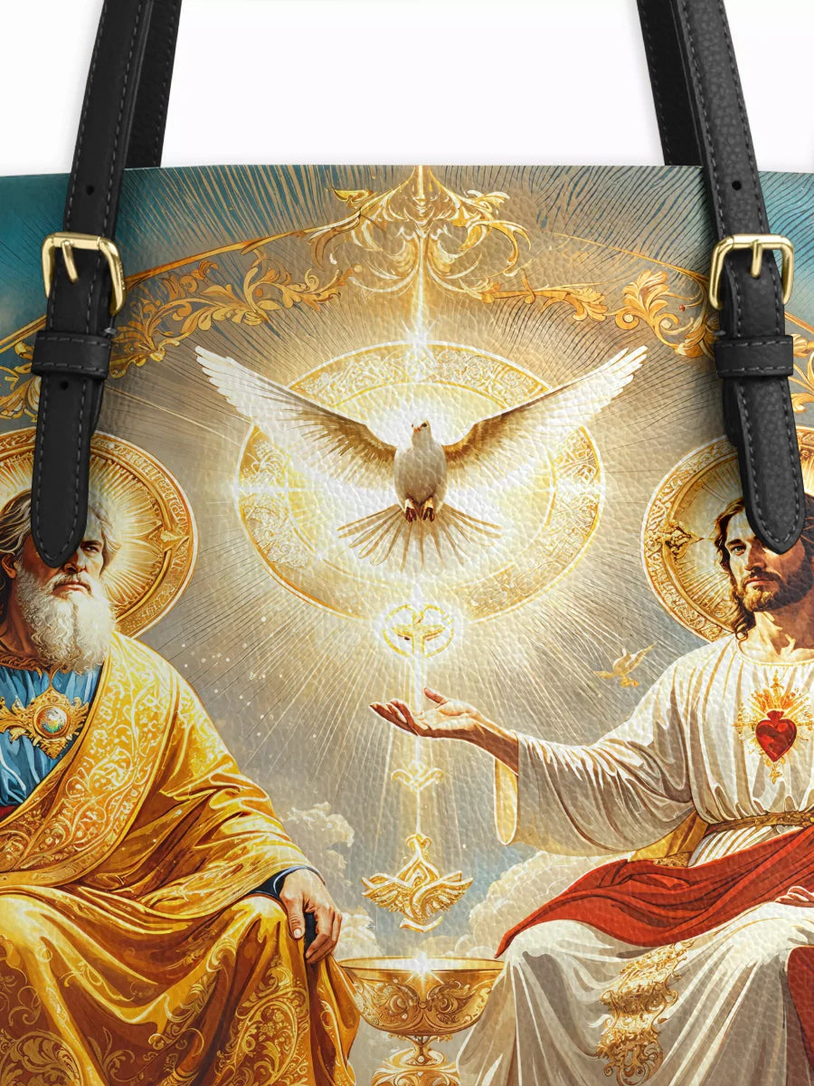 Divina Trinity Divine The Holy Grace Leather Tote Bag