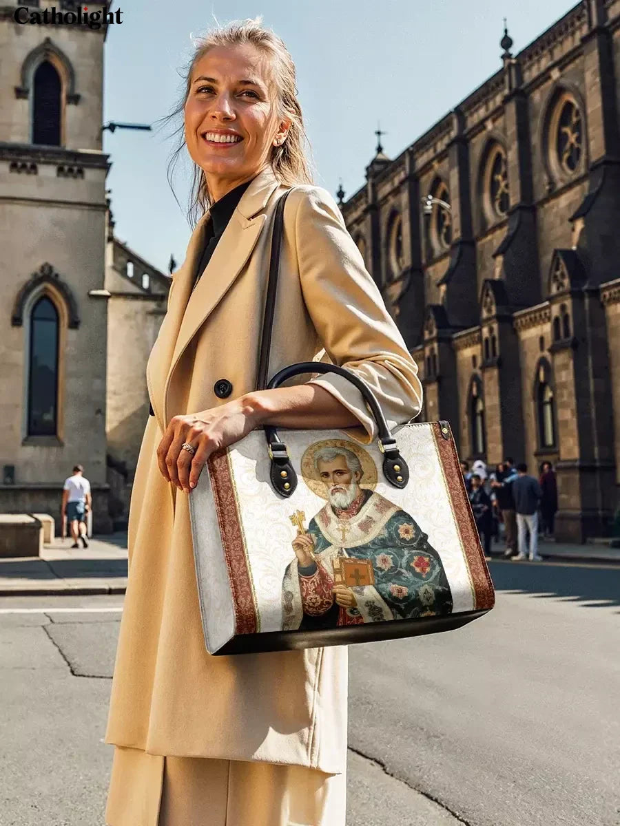 Divina  Saint Peter Reverence Leather Bag