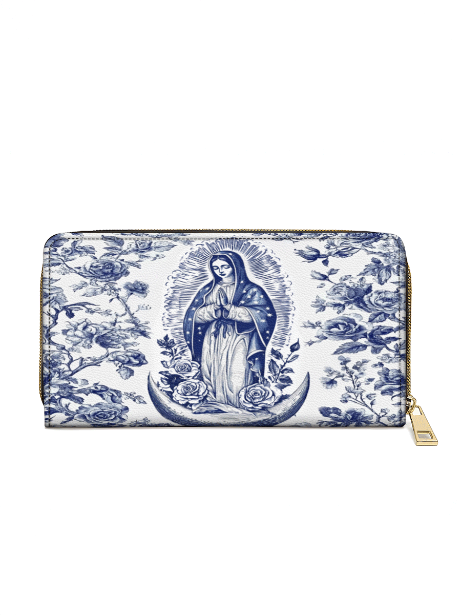 Divina  Sacred Serenity Virgin Mary Leather Wallet Purse