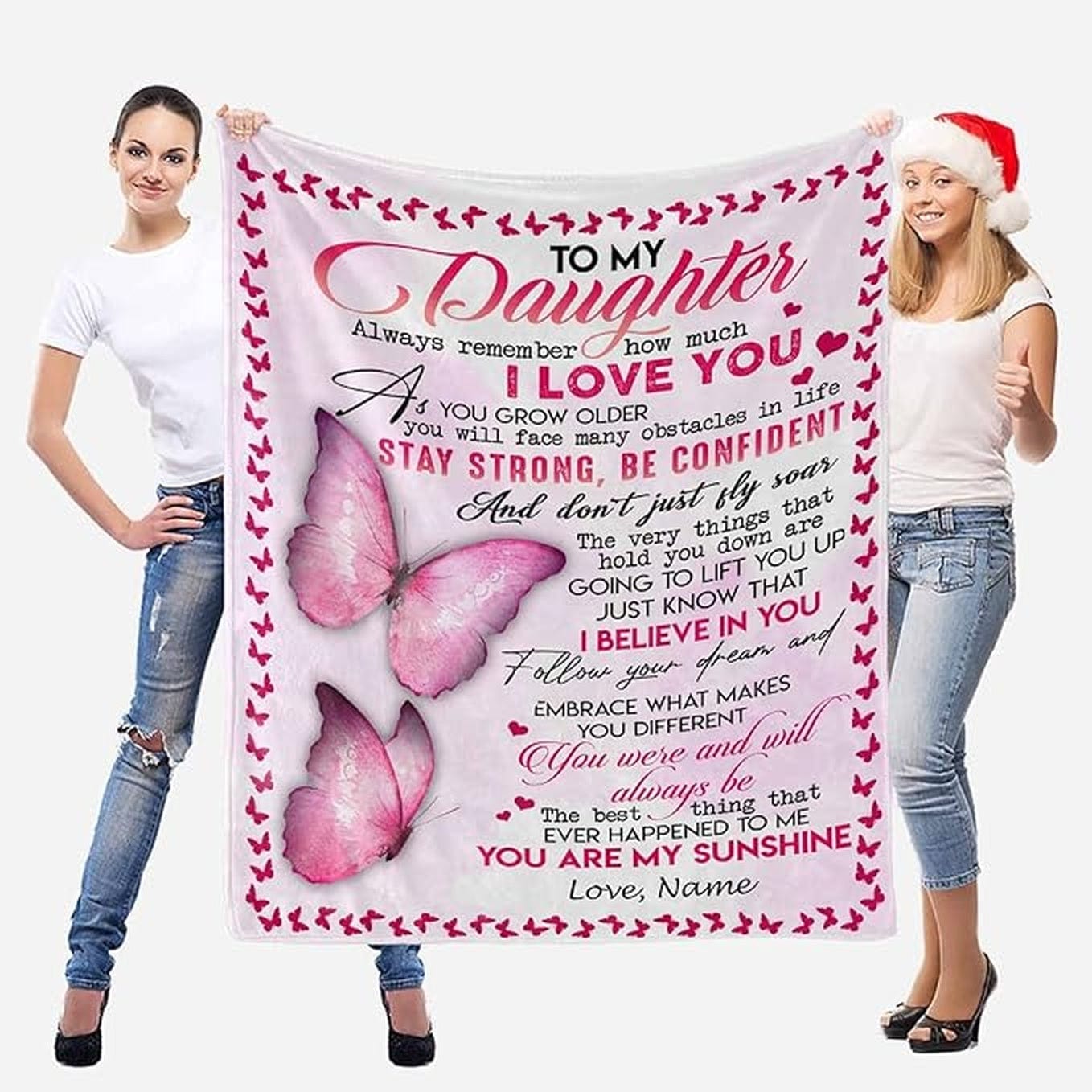 Stay Strong, Be Confident – To My Daughter Blanket by Divina