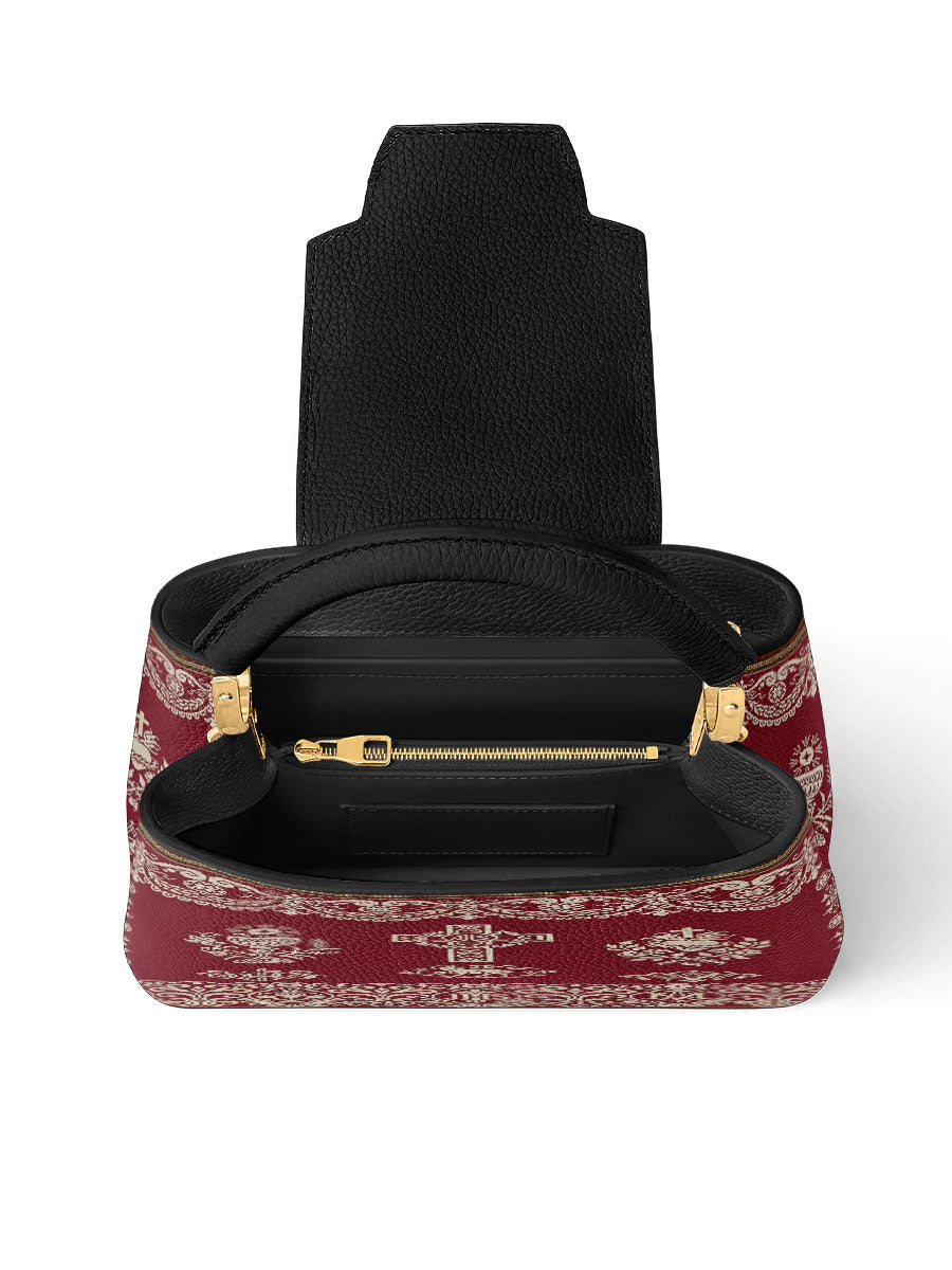 Divina Liturgical Elegance Leather Satchel Bag