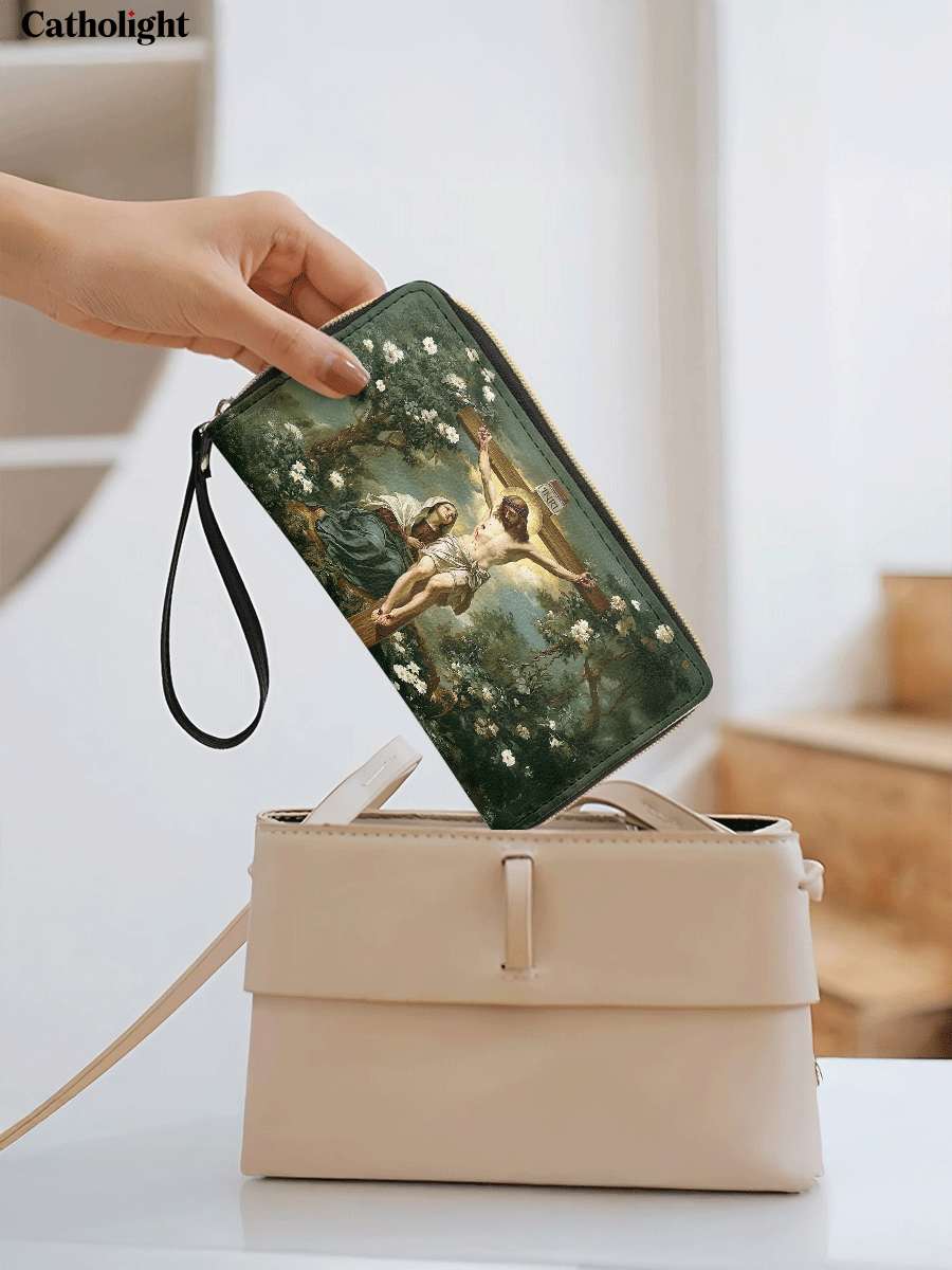 Divina  The Cross of Redemption - Leather Wallet Purse