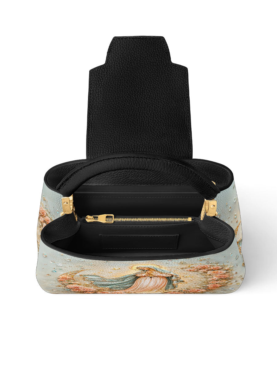 Divina The Crescent of Serenity Leather Satchel Bag