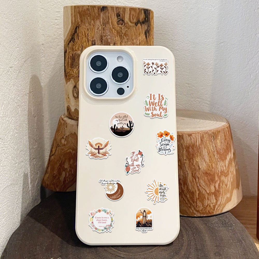 50 Bible Religious Cartoon Graffiti Stickers