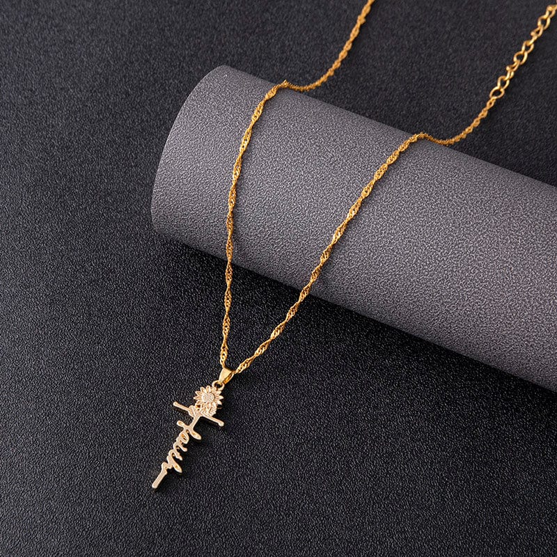 "Faith" Sunflower Necklace by Divina