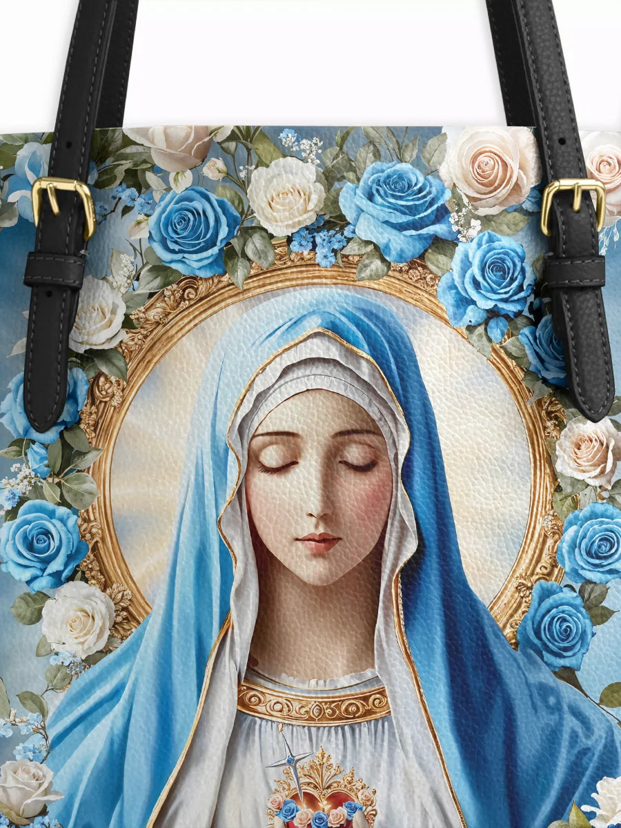 Divina Heavenly Grace  Leather Tote Bag