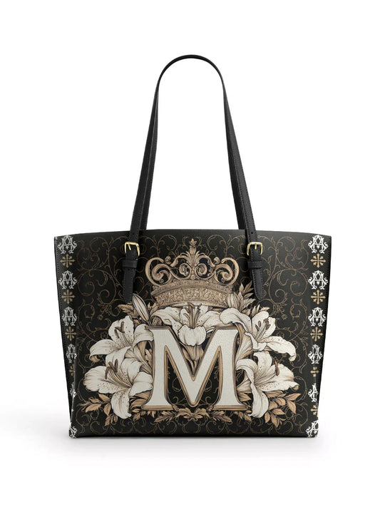 Divina The Divine Monogram Leather Tote Bag