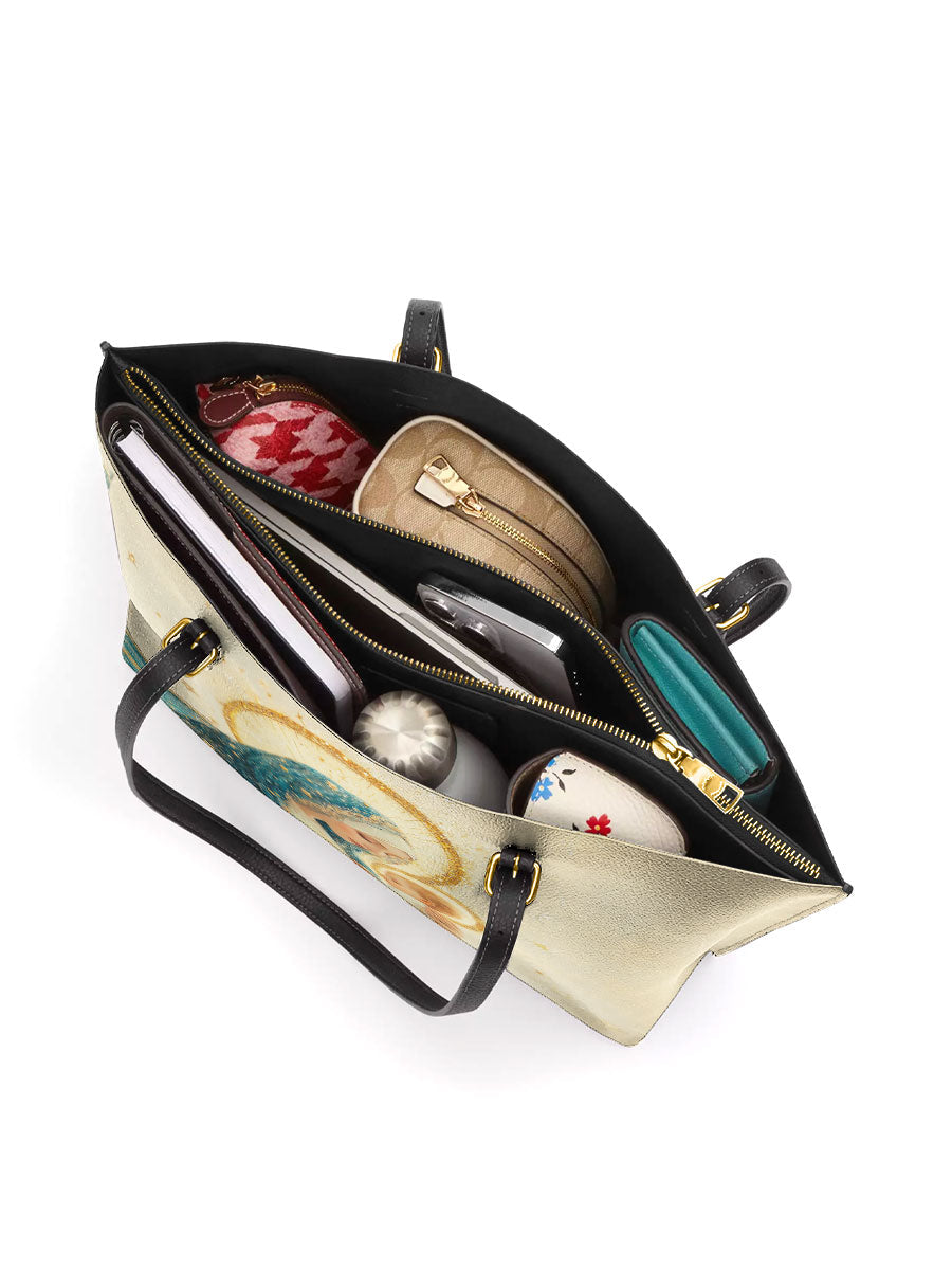 Divina Divine Mother’s Embrace Leather Tote Bag