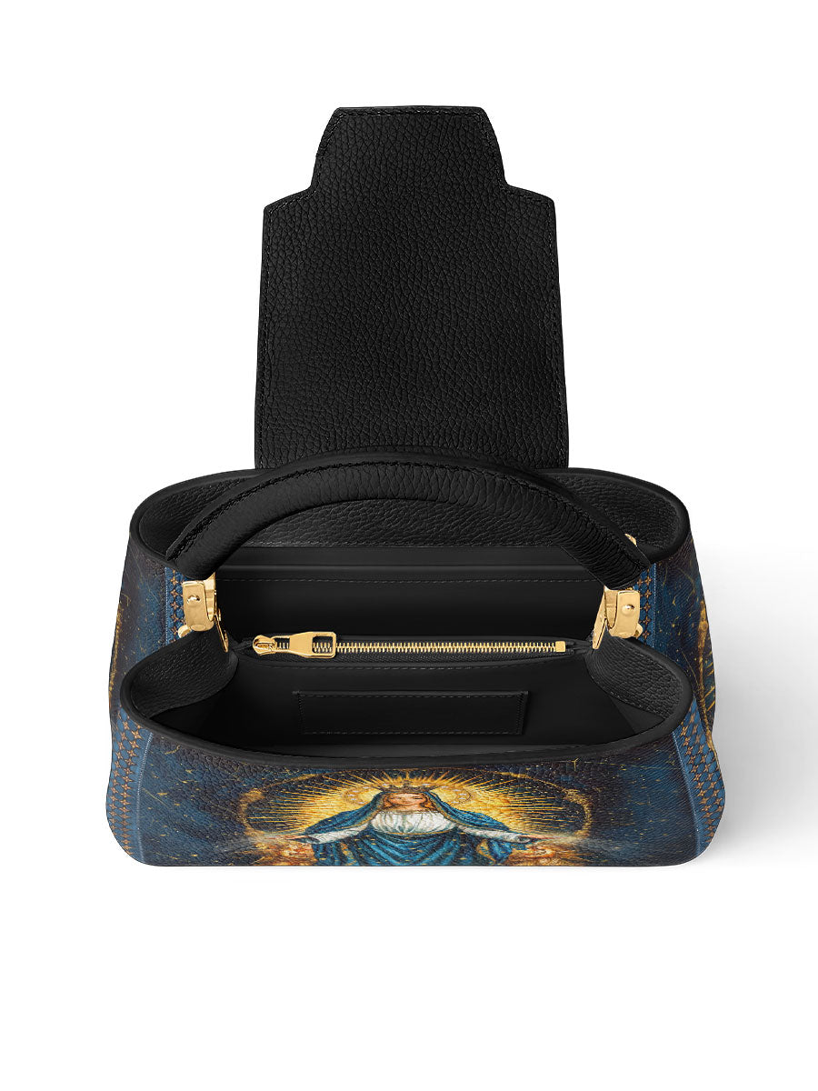 Divina Celestial Devotion Leather Satchel Bag