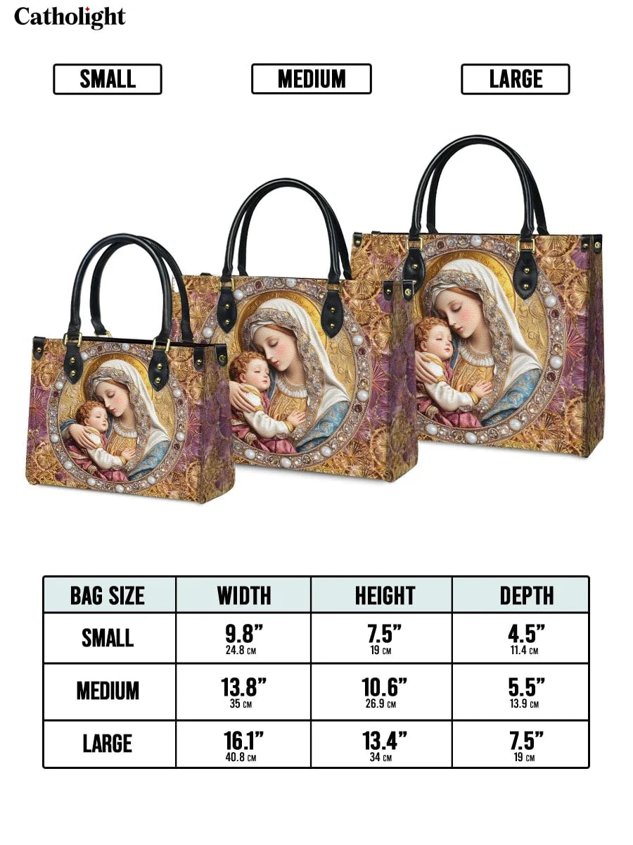 Divina  Divine Madonna And Child Leather Bag