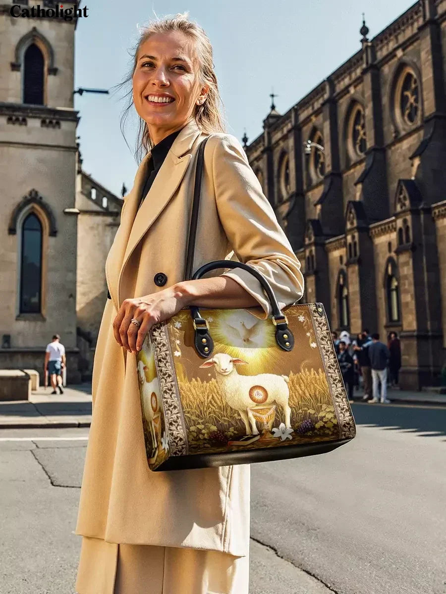 Divina  The Lamb Of Redemption Leather Bag