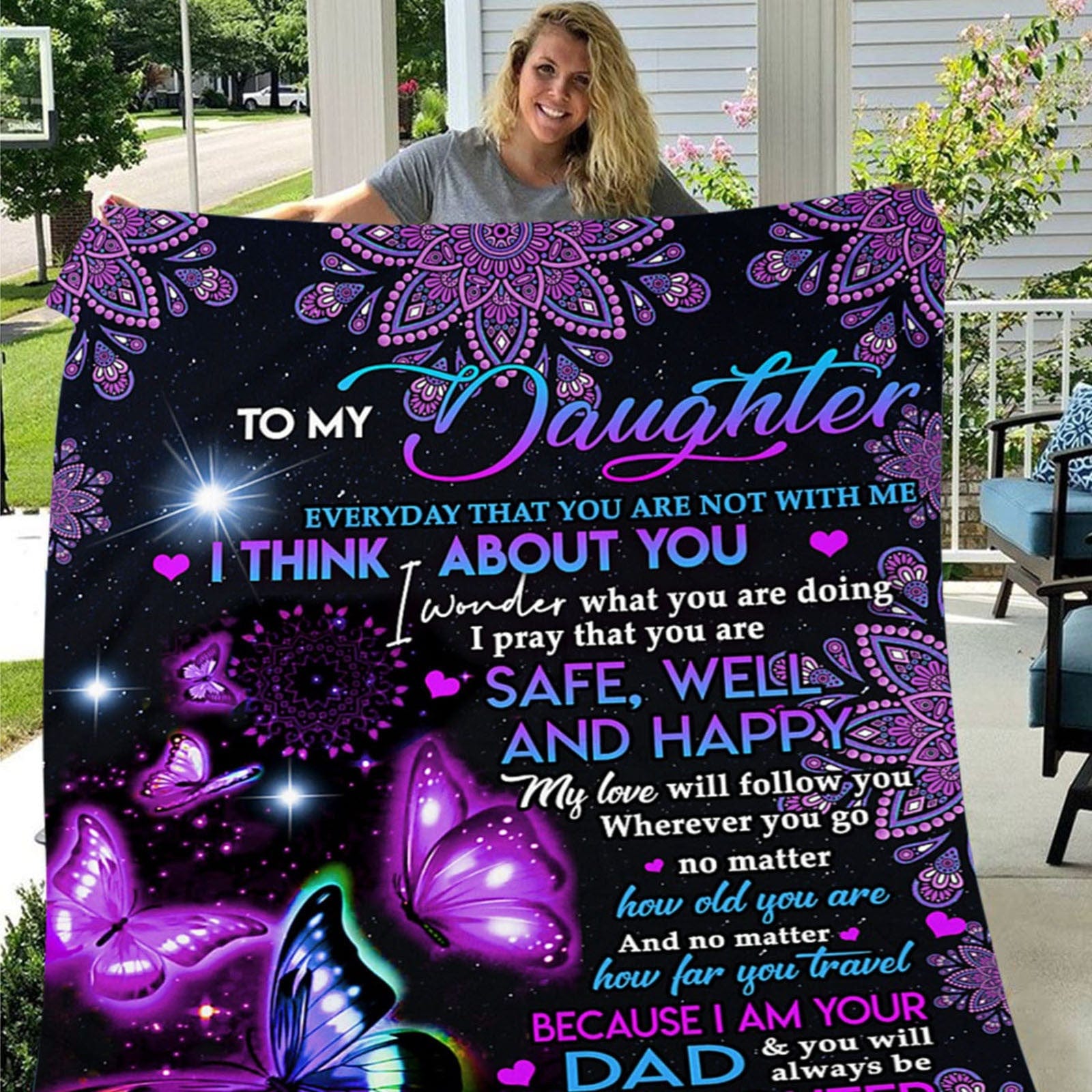 To My Daughter - Gifting Blankets by Divina