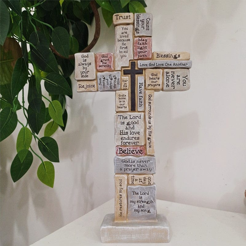 "Faith" Handmade Cross Statue by Divina