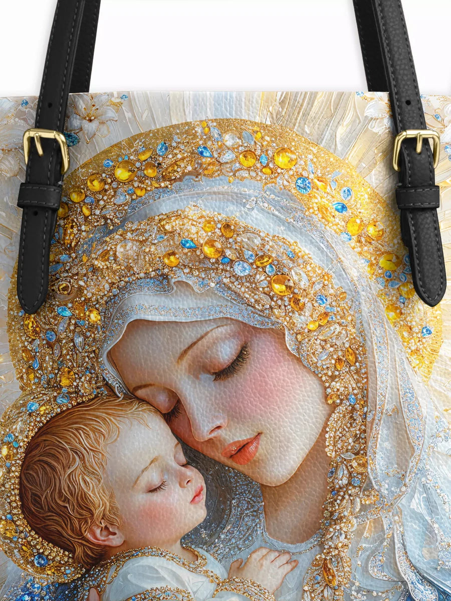 Divina Divine Grace and Serenity Leather Tote Bag