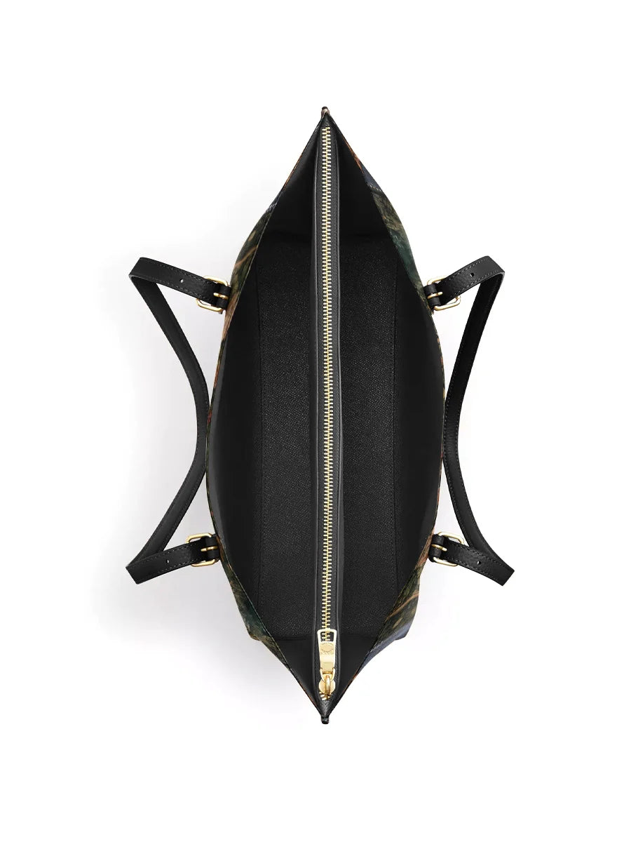 Divina Archangel's Triumph  Leather Tote Bag