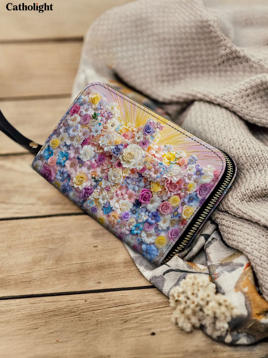 Divina  Floral Resurrection Leather Wallet Purse