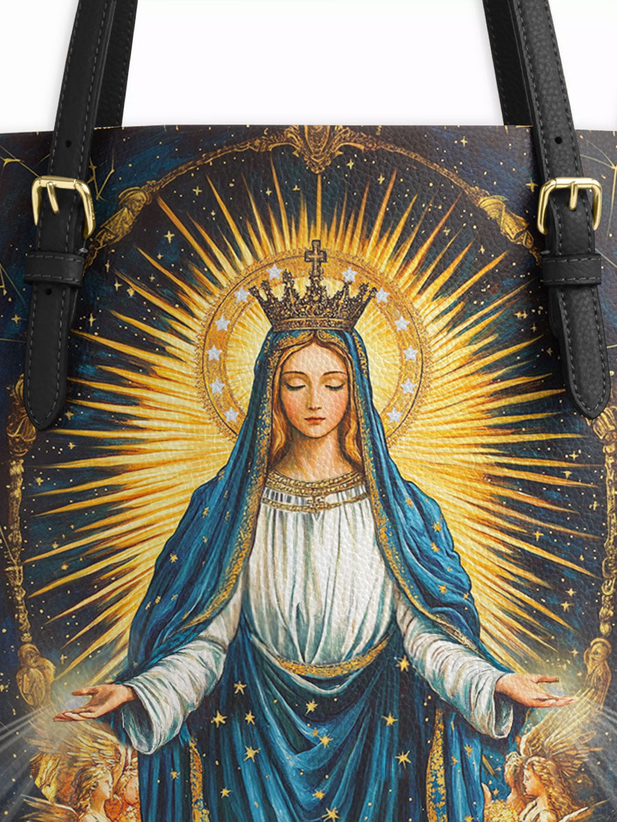 Divina Celestial Devotion Leather Tote Bag