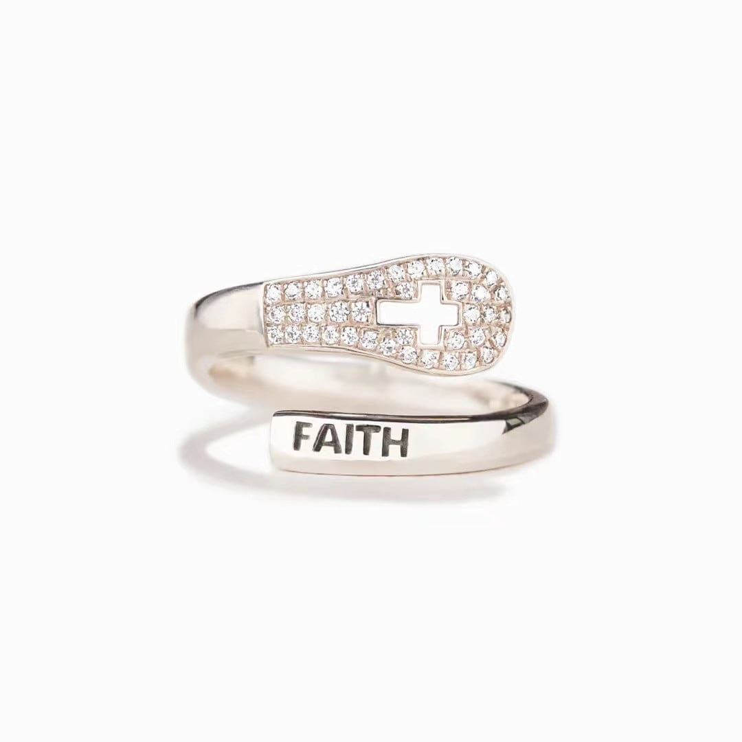 "FAITH" Handmade Christian Family Ring in Zircon & 925 Sterling Silver (GIFTING OFFER)