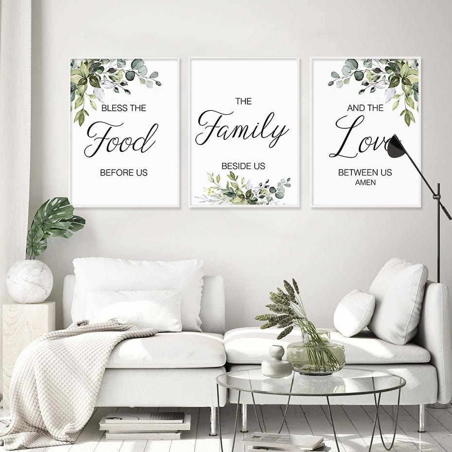 Handmade (Food Family Love) Canvas by Divina