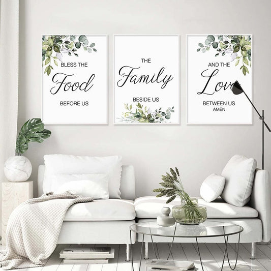 Handmade (Food Family Love) Canvas by Divina