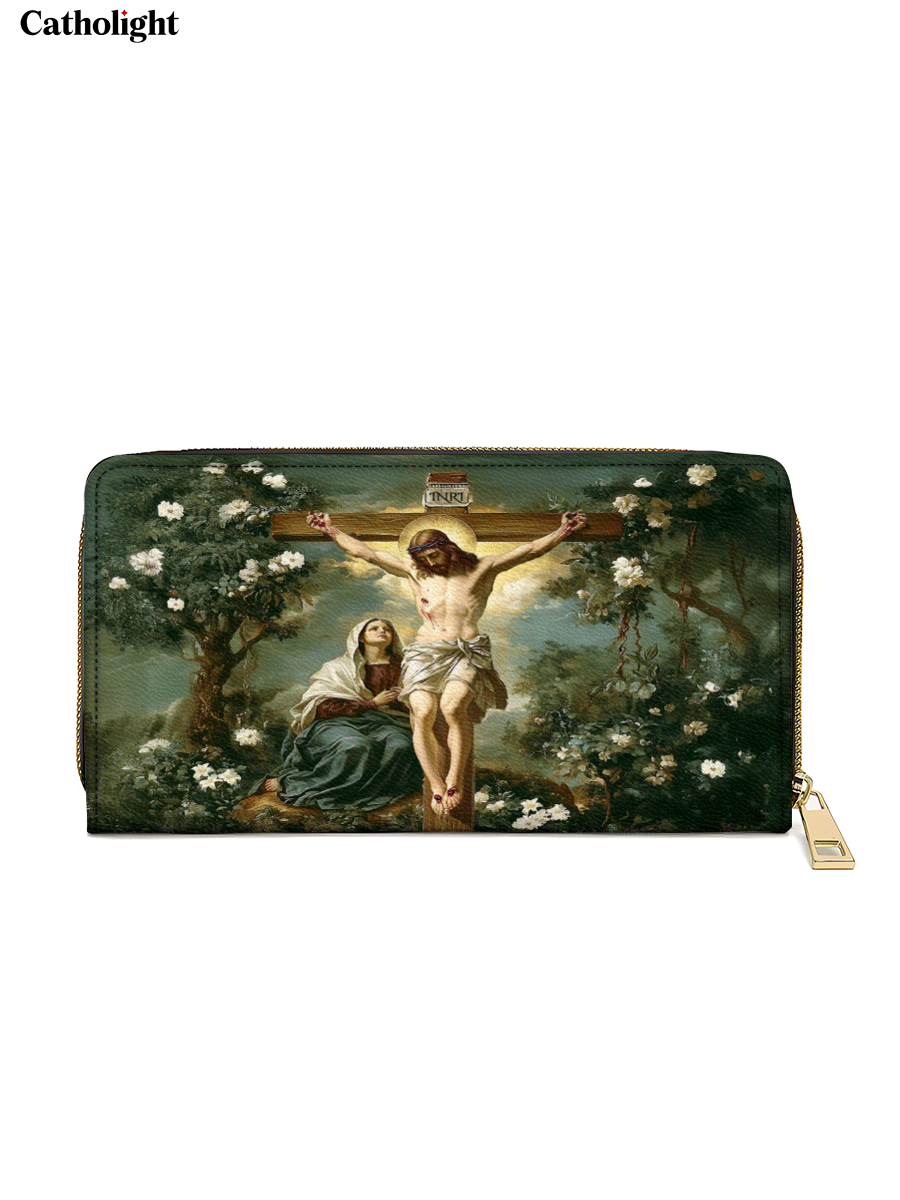 Divina  The Cross of Redemption - Leather Wallet Purse