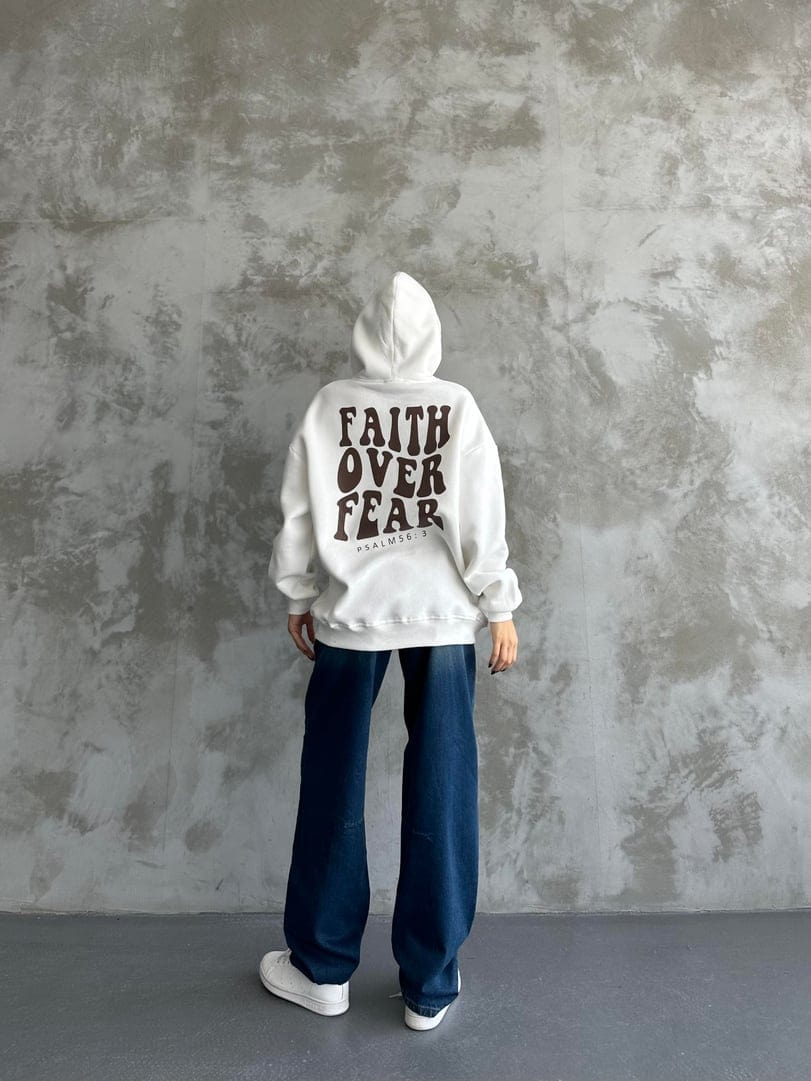 Faith Over Fear - Handmade Unisex Christian Hoodie